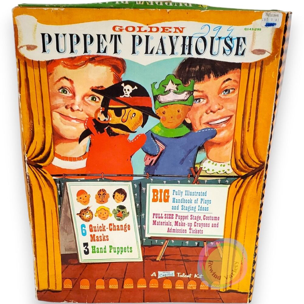 Vintage 1959 Golden Puppet Playhouse NIB